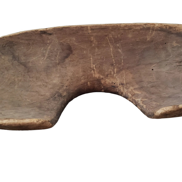 Primitive Hand-Hewn Wooden Shoulder Yoke 36" Authentic Rustic Farm Accent
