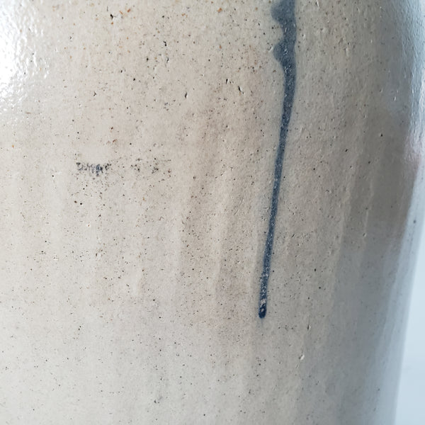 Antique 3 Gallon Salt Glazed Stoneware Jug Cobalt Blue Slip Trailing Bee Sting Decoration