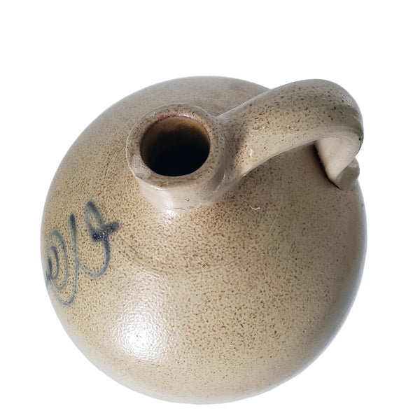 Antique 3 Gallon Salt Glazed Stoneware Jug Cobalt Blue Slip Trailing Bee Sting Decoration