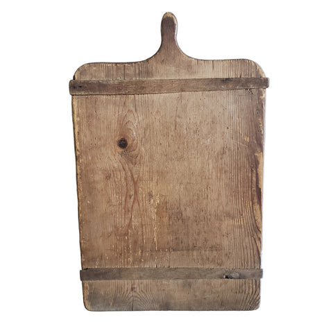 Antique Large Rustic Farmhouse Wooden Bread Board with Handle 30"