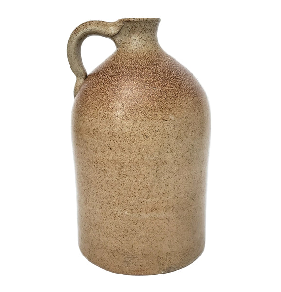 Antique Salt Glazed Stoneware Jug One Gallon Distinctive Turkey Drippings
