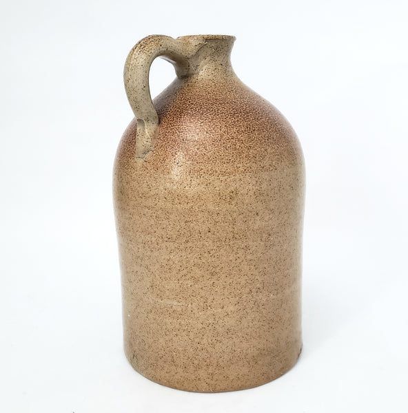 Antique Salt Glazed Stoneware Jug One Gallon Distinctive Turkey Drippings