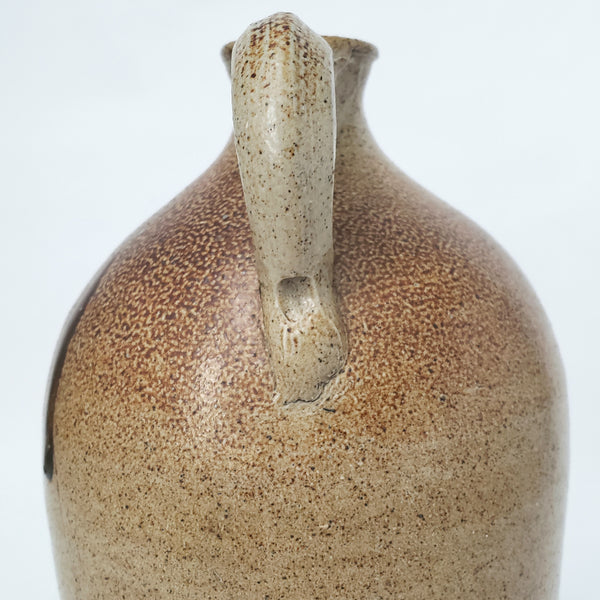 Antique Salt Glazed Stoneware Jug One Gallon Distinctive Turkey Drippings