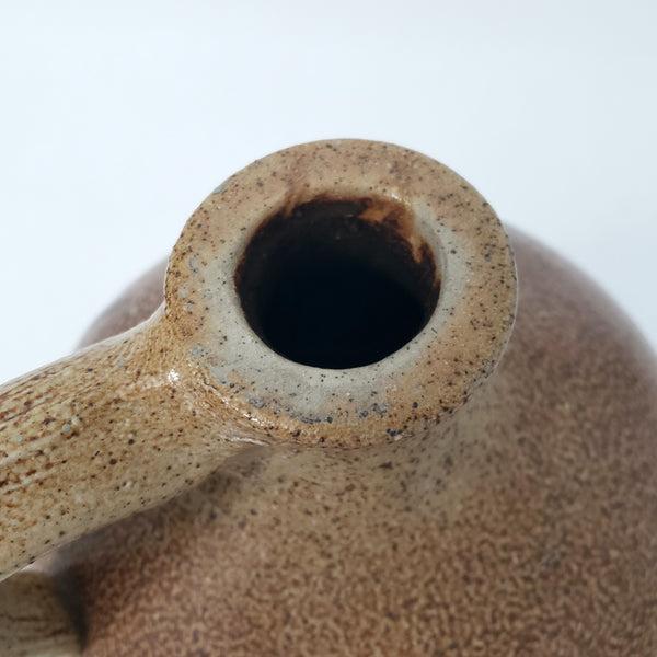 Antique Salt Glazed Stoneware Jug One Gallon Distinctive Turkey Drippings