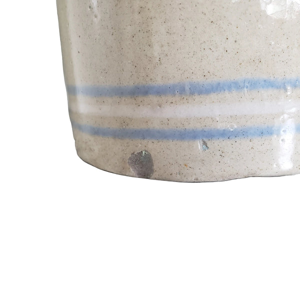 Antique Blue & White Banded Stoneware Jug 1 Gallon R.C.P. Co. Akron, Ohio
