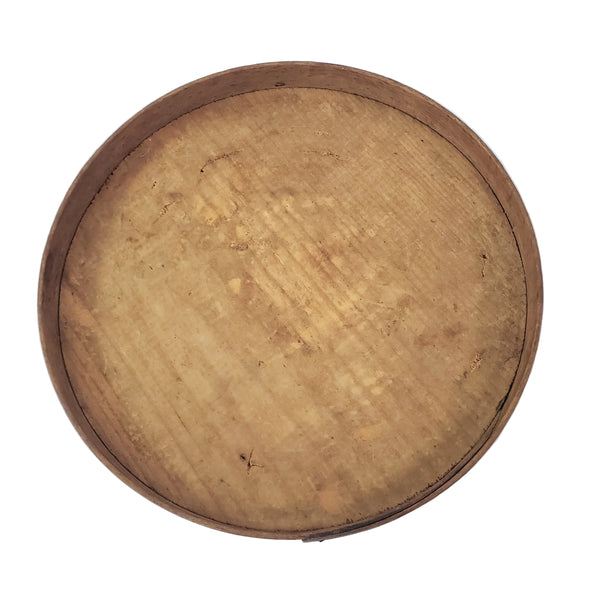 Antique Round Bentwood Pantry Box with Lid Nailed Lap Joints