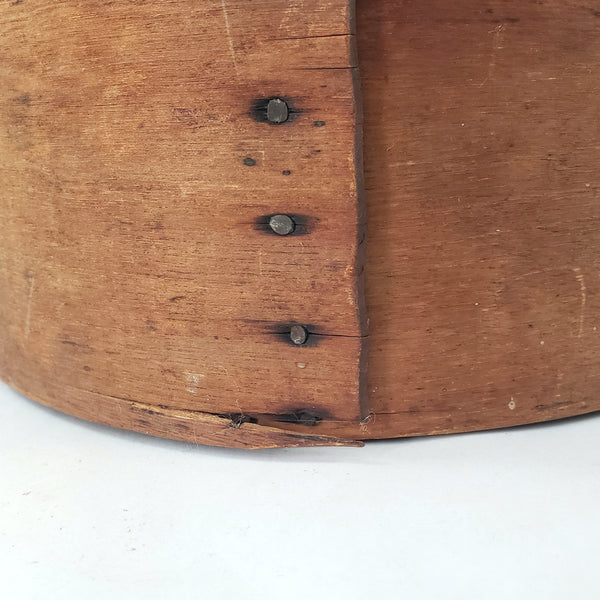 Vintage Round Bentwood Pantry Box with Lid Finger Lap Joint Americana Kitchen Storage