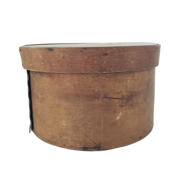 Vintage Round Bentwood Pantry Box with Lid Finger Lap Joint Americana Kitchen Storage