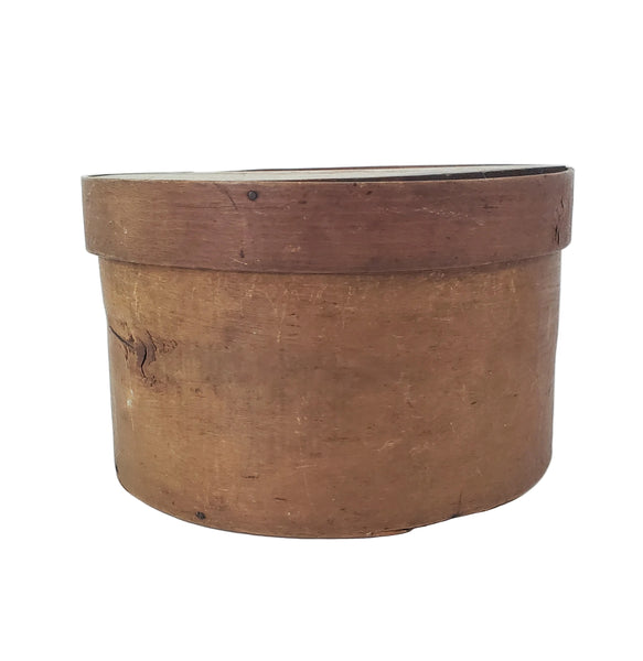 Vintage Round Bentwood Pantry Box with Lid Finger Lap Joint Americana Kitchen Storage