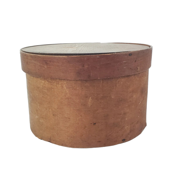 Vintage Round Bentwood Pantry Box with Lid Finger Lap Joint Americana Kitchen Storage
