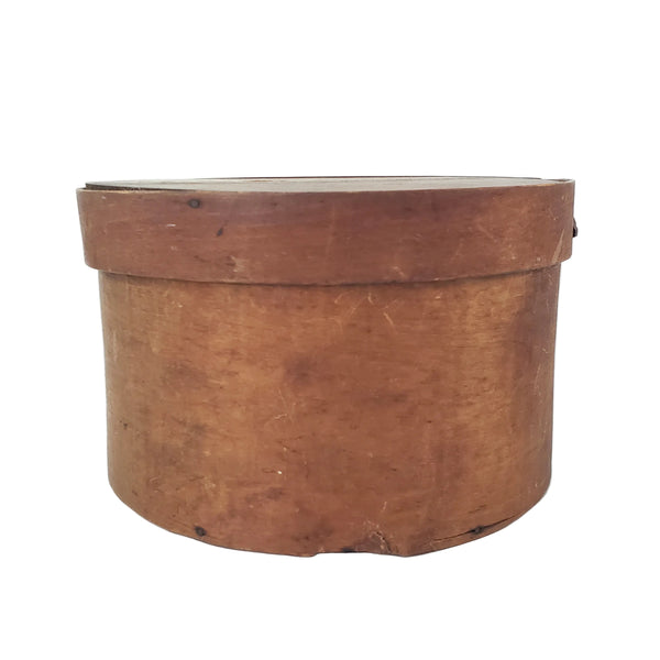 Vintage Round Bentwood Pantry Box with Lid Finger Lap Joint Americana Kitchen Storage