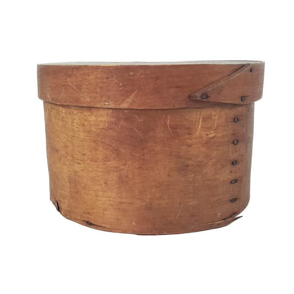Vintage Round Bentwood Pantry Box with Lid Finger Lap Joint Americana Kitchen Storage