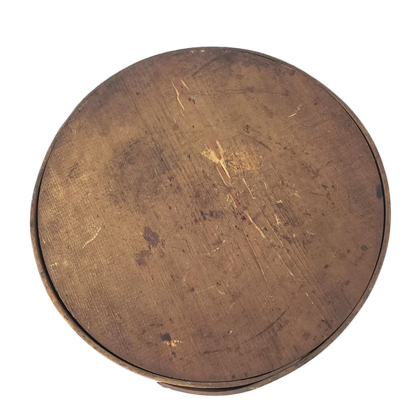 Vintage Round Bentwood Pantry Box with Lid Finger Lap Joint Americana Kitchen Storage
