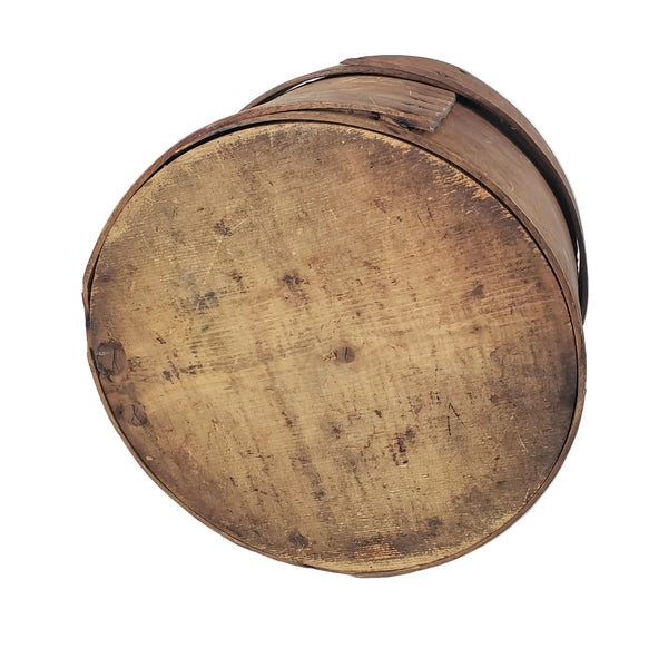 Vintage Round Bentwood Pantry Box with Lid Finger Lap Joint Americana Kitchen Storage