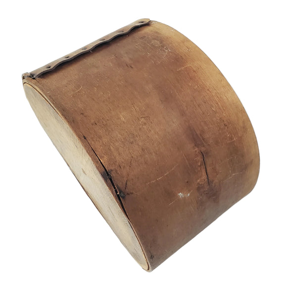 Vintage Round Bentwood Pantry Box with Lid Finger Lap Joint Americana Kitchen Storage