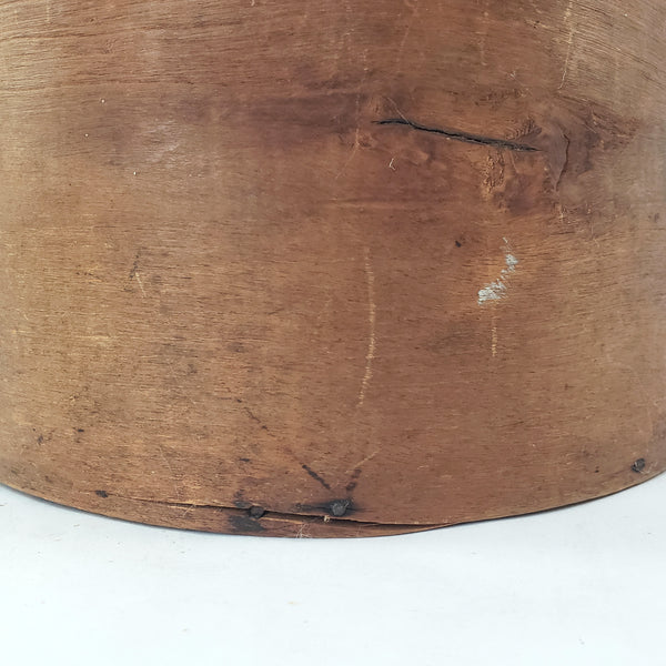 Vintage Round Bentwood Pantry Box with Lid Finger Lap Joint Americana Kitchen Storage