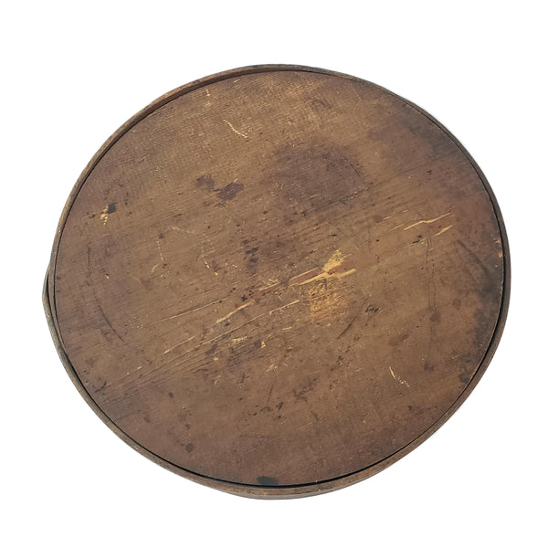 Vintage Round Bentwood Pantry Box with Lid Finger Lap Joint Americana Kitchen Storage