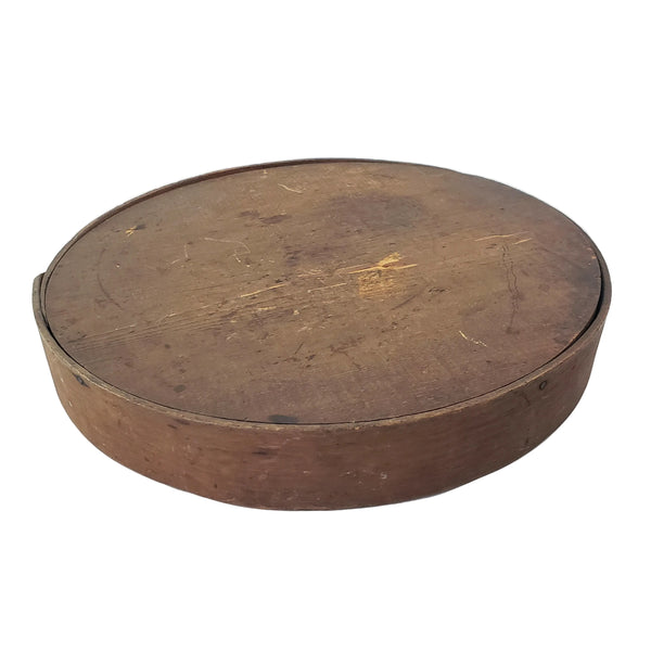 Vintage Round Bentwood Pantry Box with Lid Finger Lap Joint Americana Kitchen Storage
