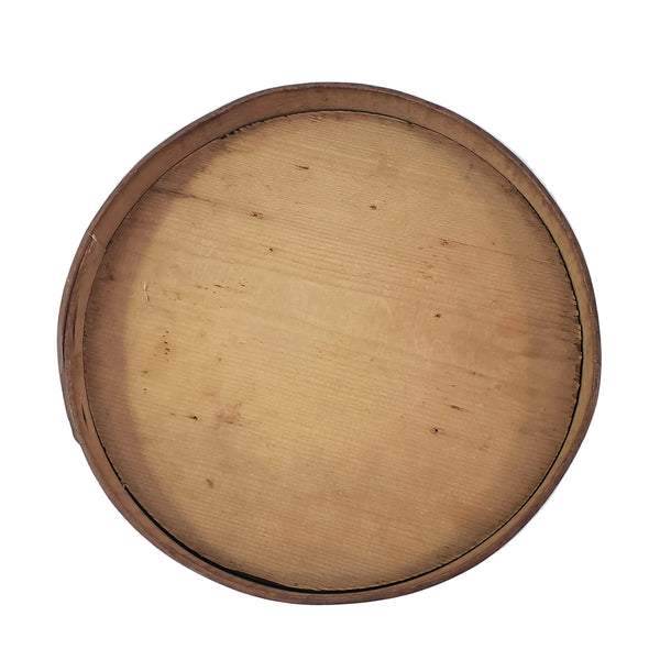 Vintage Round Bentwood Pantry Box with Lid Finger Lap Joint Americana Kitchen Storage