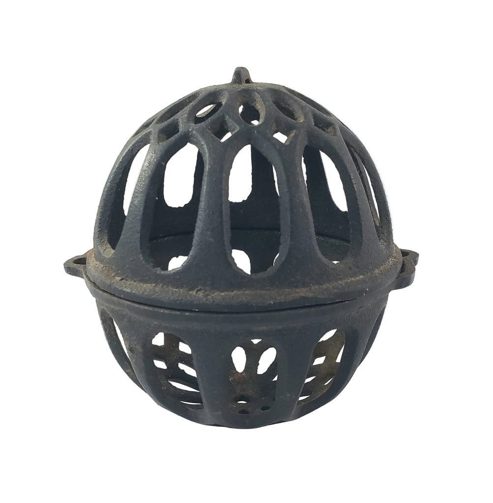 Antique Cast Iron Round String Holder Dispenser 4" General Store String Keeper