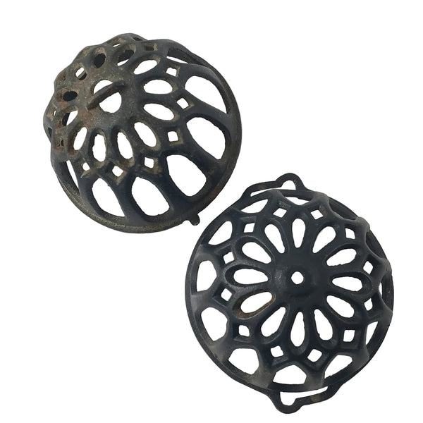 Antique Cast Iron Round String Holder Dispenser 4" General Store String Keeper