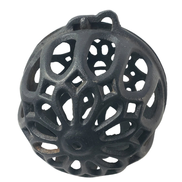 Antique Cast Iron Round String Holder Dispenser 4" General Store String Keeper