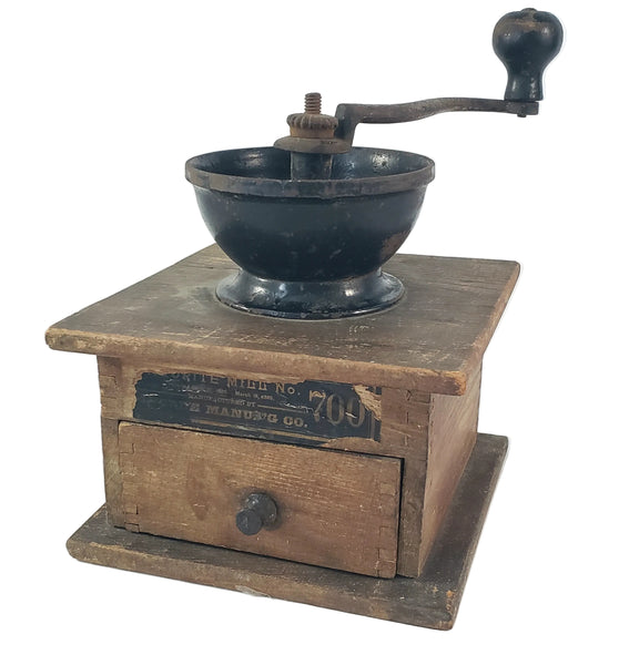 Antique Hand-Crank Arcade Favorite Mill 700 Coffee Grinder Mill Freeport Illinois