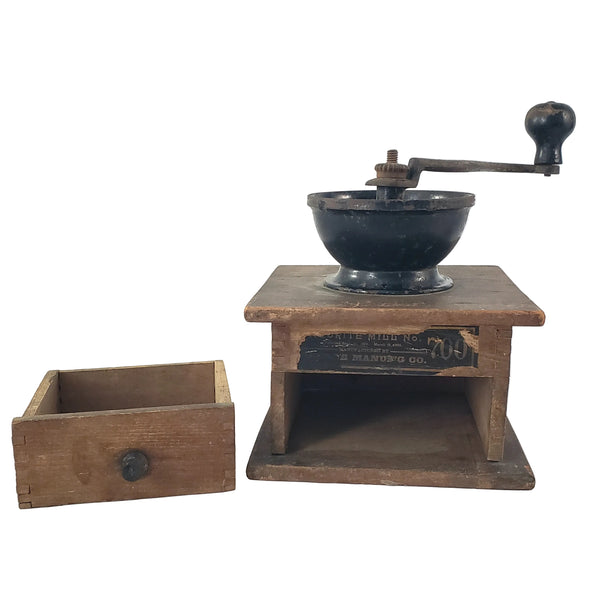 Antique Hand-Crank Arcade Favorite Mill 700 Coffee Grinder Mill Freeport Illinois
