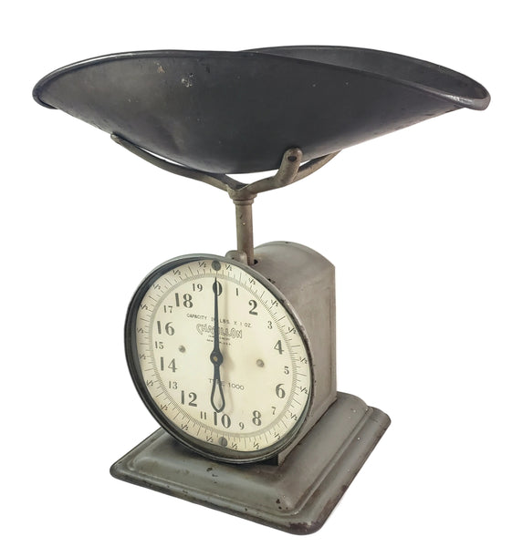 Antique Chatillon Kitchen Produce Scale With Tin Scoop Early 1900s
