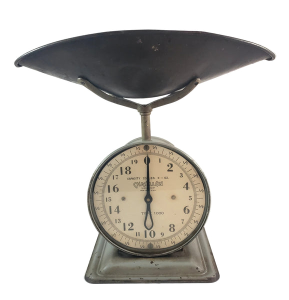 Antique Chatillon Kitchen Produce Scale With Tin Scoop Early 1900s