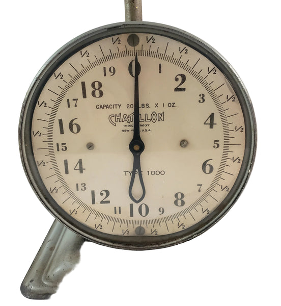 Antique Chatillon Kitchen Produce Scale With Tin Scoop Early 1900s