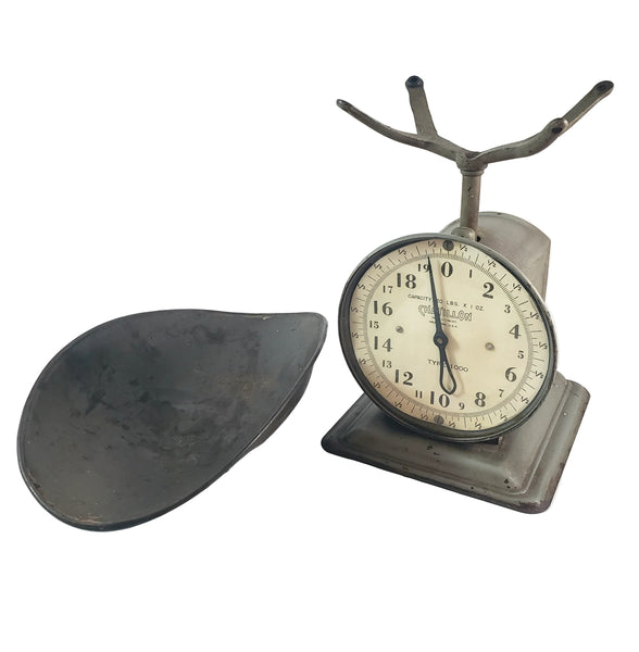 Antique Chatillon Kitchen Produce Scale With Tin Scoop Early 1900s