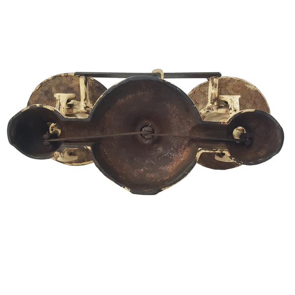 Antique Rustic Creamy White Mercantile Shop Scale with Hanging Counterweight