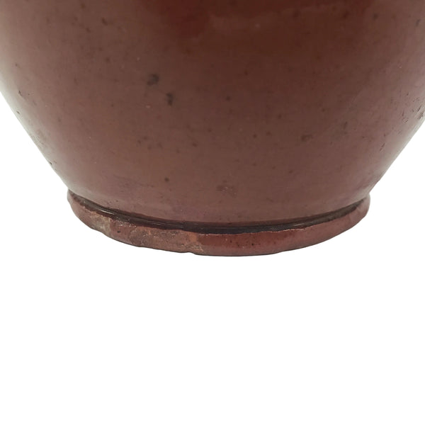 Antique Glazed Redware Apple Butter Preserve Crock 5" Pennsylvania