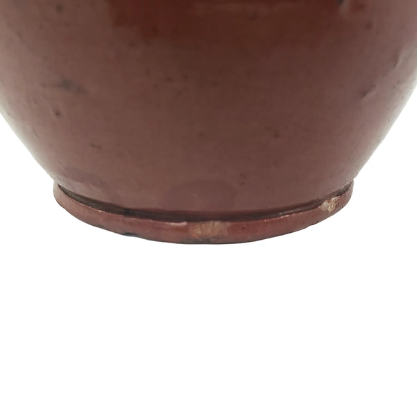 Antique Glazed Redware Apple Butter Preserve Crock 5" Pennsylvania