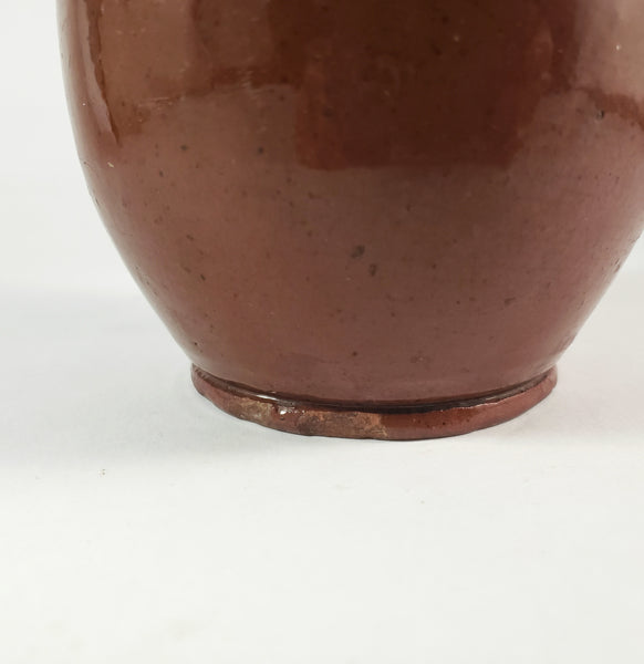 Antique Glazed Redware Apple Butter Preserve Crock 5" Pennsylvania