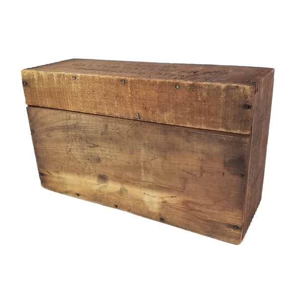 Antique Dovetail Wooden Chocolate Box Walter Baker & Co. Dorchester, Massachusetts