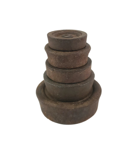 Antique Cast Iron Mercantile Balance or Beam Scale Weights Collection of 5 