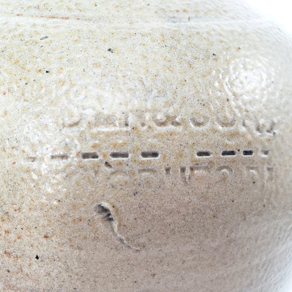 Antique Salt Glazed Stoneware Jug 1 Gallon Applied Strap Handle
