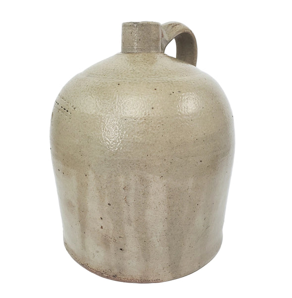 Antique Salt Glazed Stoneware Jug 1 Gallon Applied Strap Handle