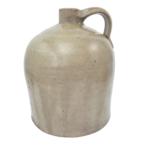 Antique Salt Glazed Stoneware Jug 1 Gallon Applied Strap Handle