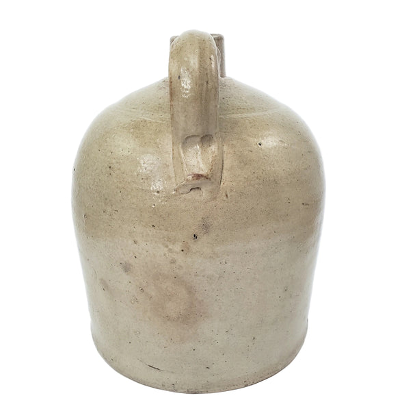 Antique Salt Glazed Stoneware Jug 1 Gallon Applied Strap Handle