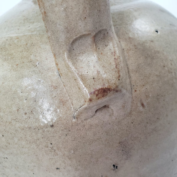 Antique Salt Glazed Stoneware Jug 1 Gallon Applied Strap Handle
