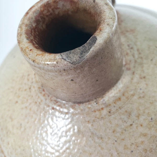 Antique Salt Glazed Stoneware Jug 1 Gallon Applied Strap Handle