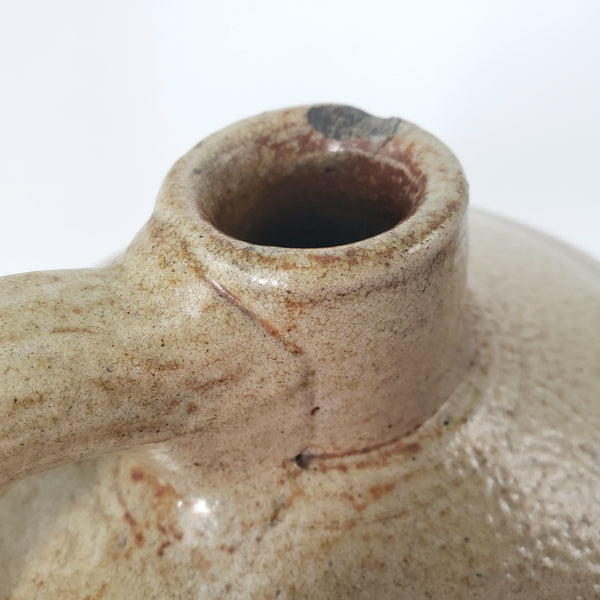 Antique Salt Glazed Stoneware Jug 1 Gallon Applied Strap Handle