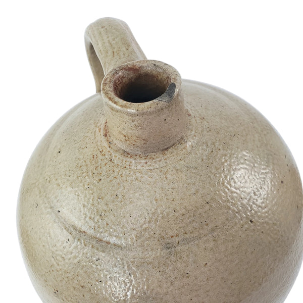 Antique Salt Glazed Stoneware Jug 1 Gallon Applied Strap Handle