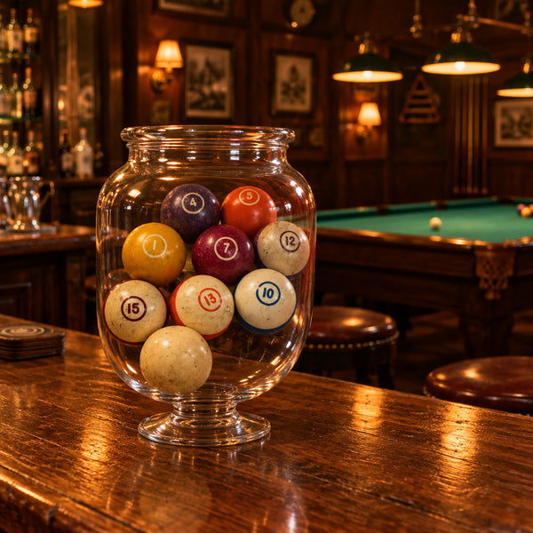 Vintage Billiard Pool Balls Collection of 9 Game Room Decor