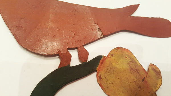 Antique Hand-Cut Tin Bird Quilt Template from From Pennsylvania