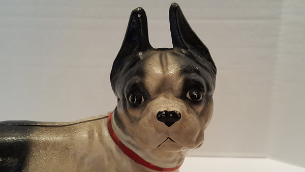 Vintage Cast Iron Boston Terrier Dog Doorstop