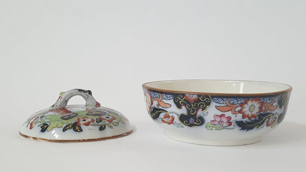 Early Mason's Ironstone China - English Sponge Bowl w/ Lid - Table and Vase Design